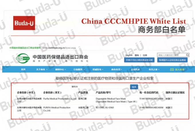 中国CCCMHPIEの白いリスト