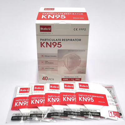 EUAによって承認されるKN95マスクはGB2626-2019標準白い40pcsを覆う