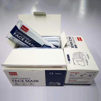 3つの層の大人の使い捨て可能な医学の防護マスクBFE≥98% 5パックX 10 PC