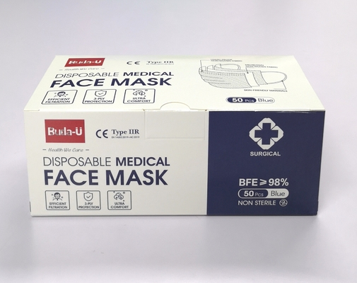 病院3PLYのマスク、EN 14683のためのタイプIIRの使い捨て可能な外科マスク:2019+AC:2019年